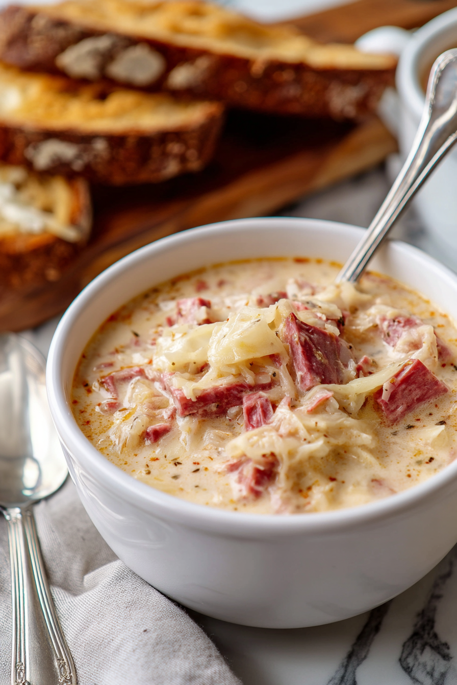 Creamy reuben soup