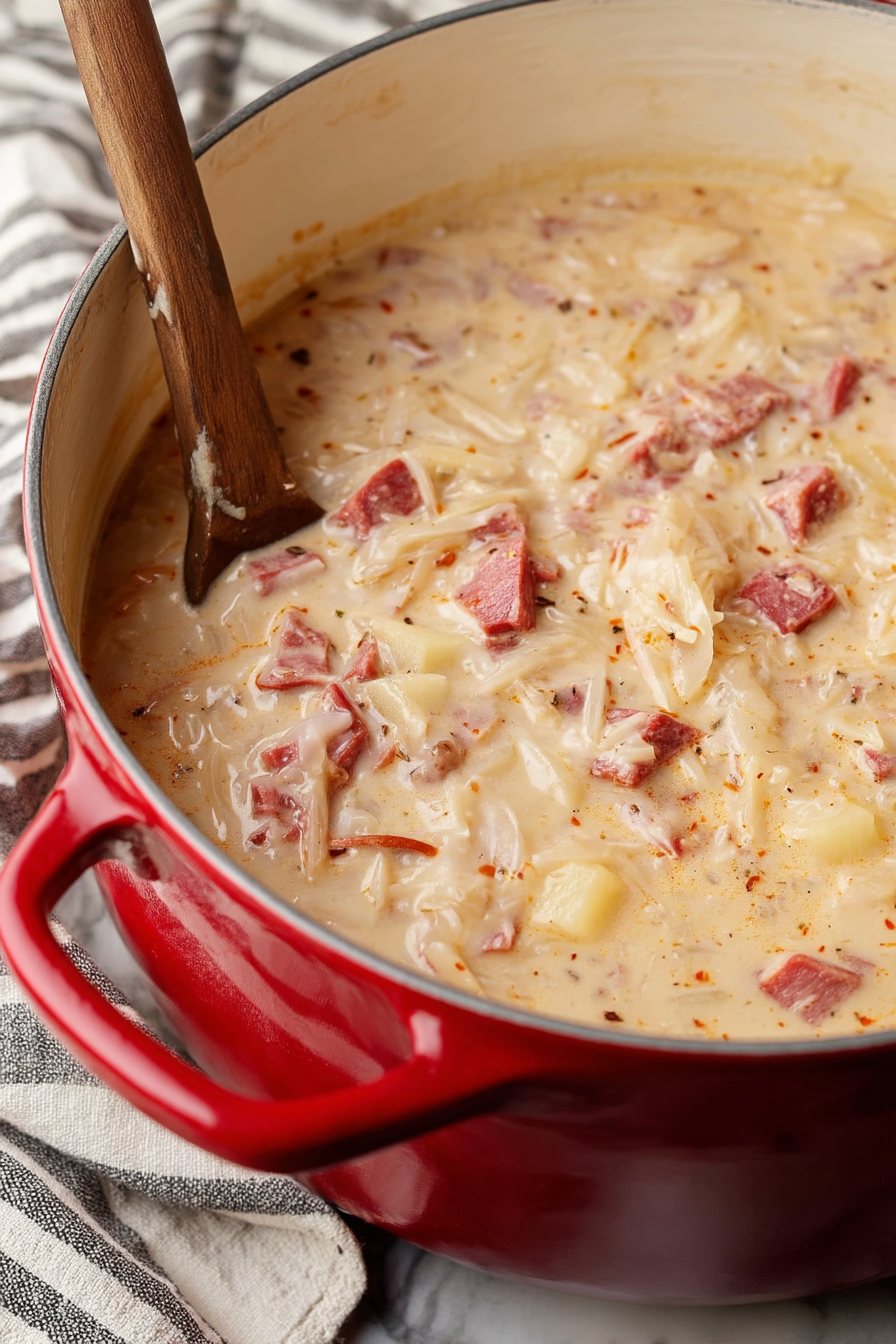 Creamy reuben soup