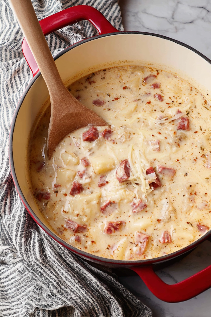Creamy reuben soup