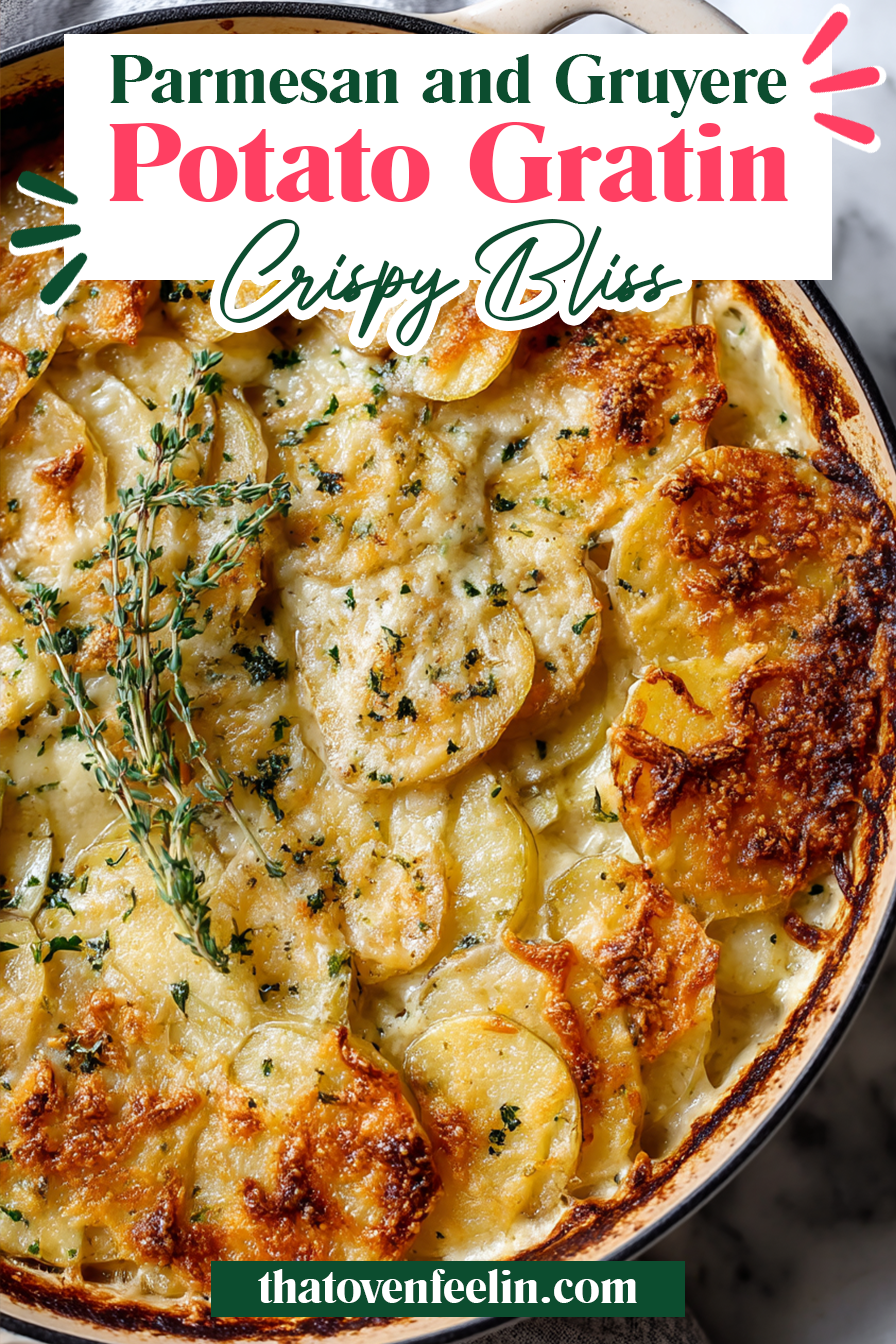 Crispy Parmesan and Gruyere Potato Gratin