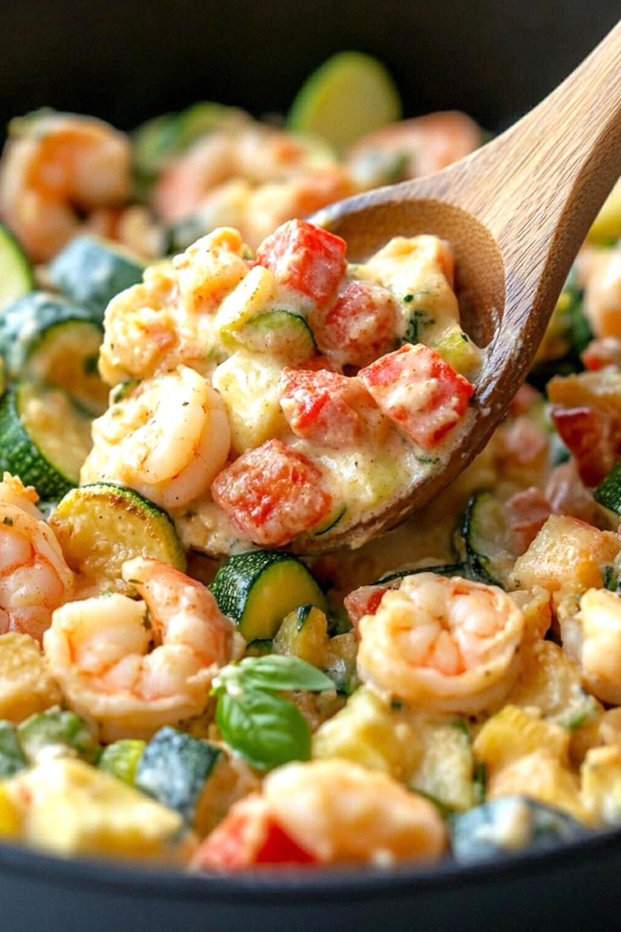 Creamy Shrimp and Zucchini Skillet