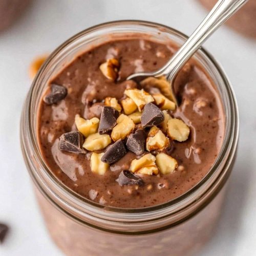 Healthy Brownie Batter Overnight Oats
