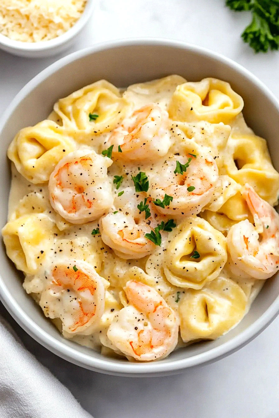 Shrimp Tortellini Alfredo