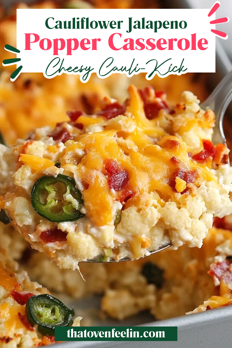 Cauliflower Jalapeno Popper Casserole