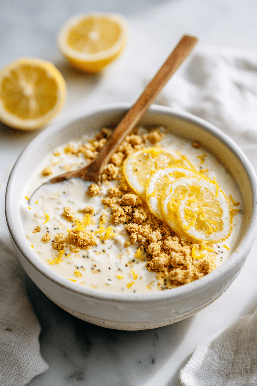 Lemon Cheesecake Overnight Oats