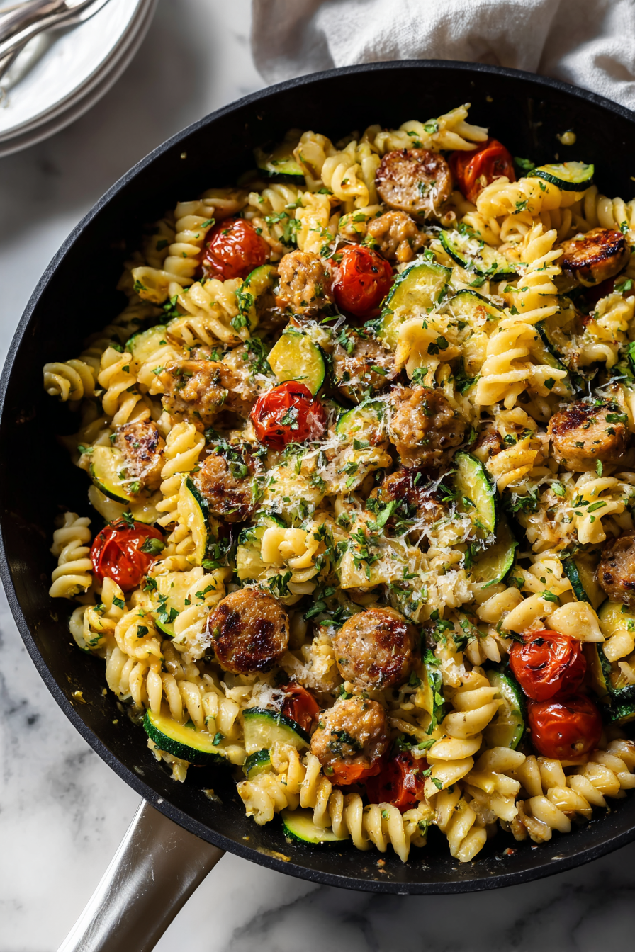 Chicken Zucchini Pasta Skillet