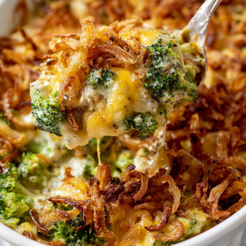 French Onion Broccoli Cheese Casserole