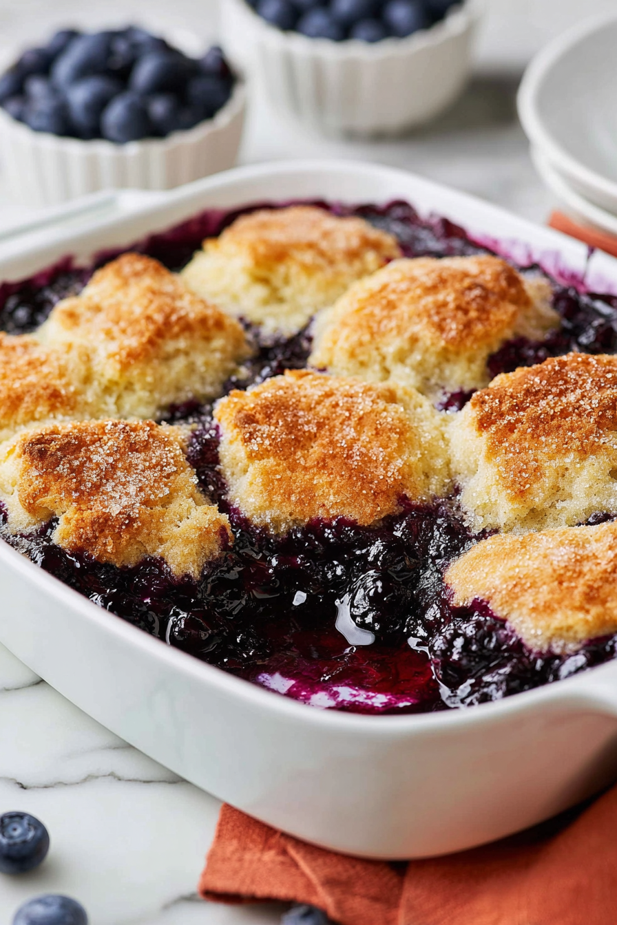 Easy Homemade Blueberry Cobbler