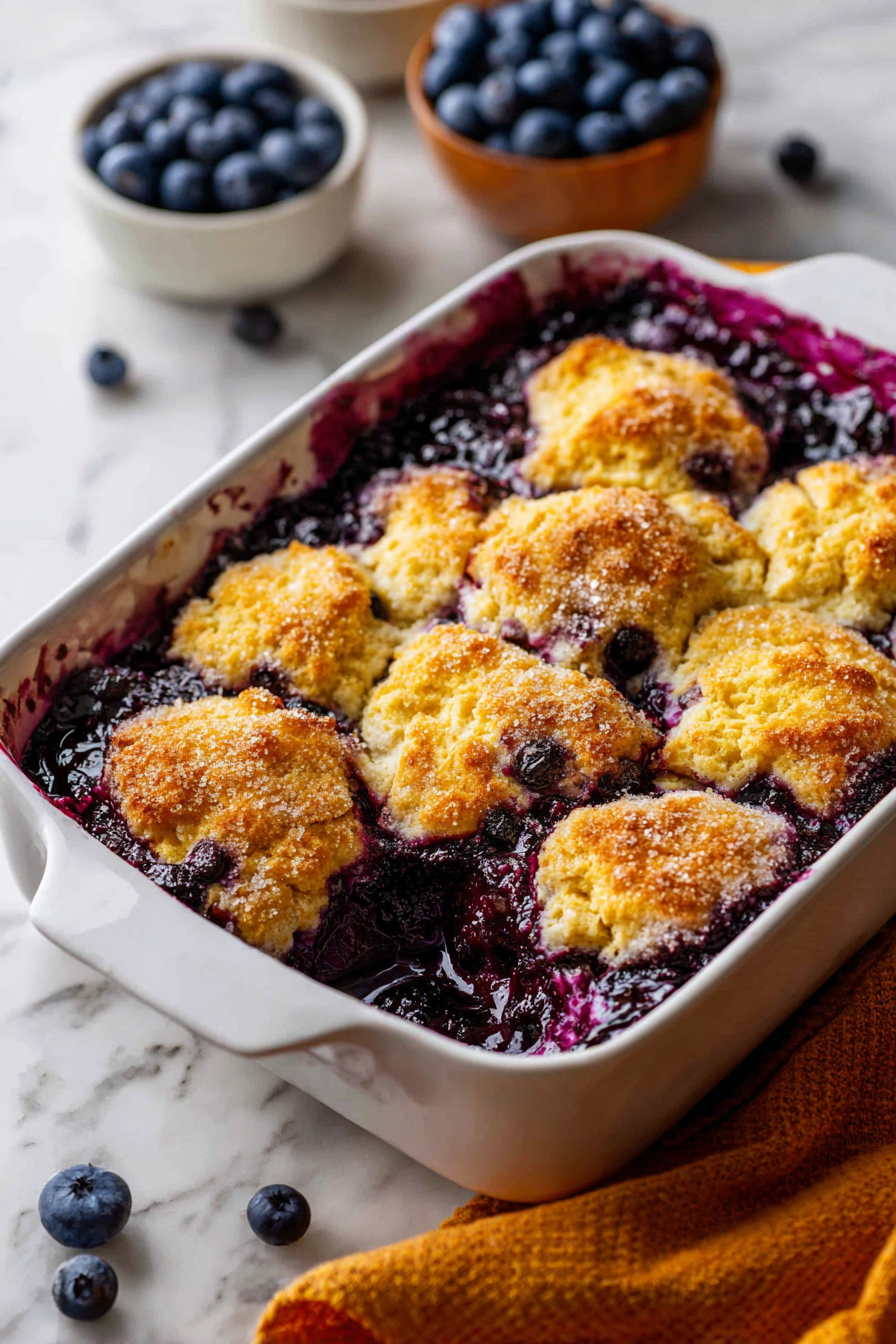Easy Homemade Blueberry Cobbler